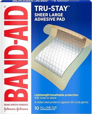 Band-Aid Tru-Stay Large Adhesive Pads, 10 ct