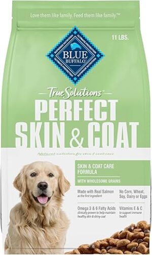Blue Buffalo True Solutions Perfect Skin & Coat Natural Dog Food, Salmon, 24-lb