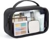 BAGSMART TSA-Approved Clear Makeup Bag, Black