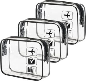 MODENGKONGJIAN TSA Approved Clear Toiletry Bags Set
