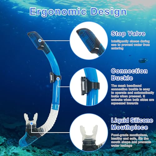TUDIVING Adult Diving Mask And Snorkel Set - Image 4