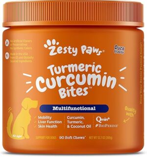 Zesty Paws Turmeric Curcumin For Dogs – Hip & Joint Support