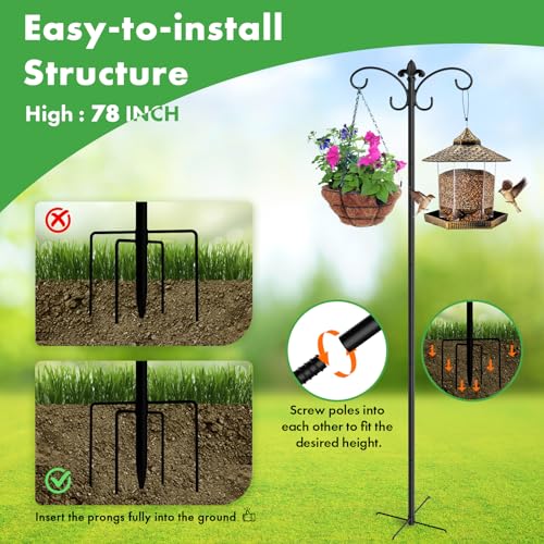 Twinkle Star 2Pk Garden Shepherds Hooks 78inch - Image 3
