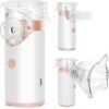 ASOMI Ultrasonic Mesh Nebulizer, Rechargeable, Pink