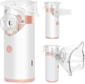 ASOMI Ultrasonic Mesh Nebulizer, Rechargeable, Pink