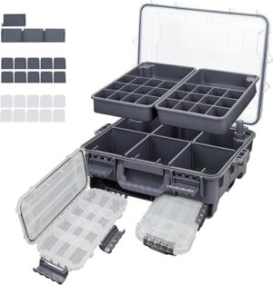 RUNCL Universal Fishing Tackle Box With Tray