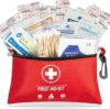 PronteeAid Upgraded 140-Piece Mini First Aid Kit