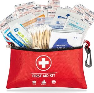 PronteeAid Upgraded 140-Piece Mini First Aid Kit