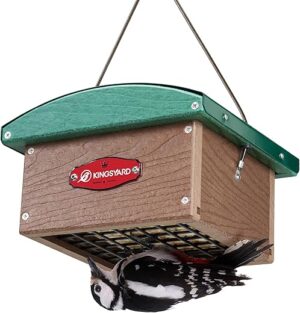Kingsyard Upside Down Double Suet Feeder, Weatherproof