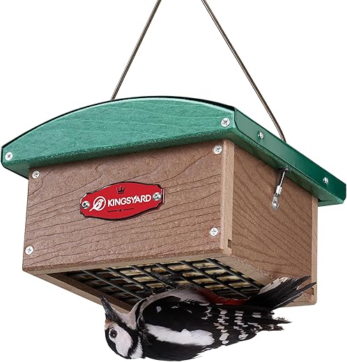 Kingsyard Upside Down Double Suet Feeder, Weatherproof