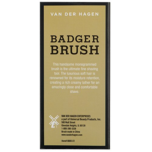 Van Der Hagen Badger Hair Shave Brush, Exfoliates Skin - Image 4
