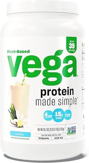 Vega Vanilla Plant-Based Protein Powder, 2.2 lbs
