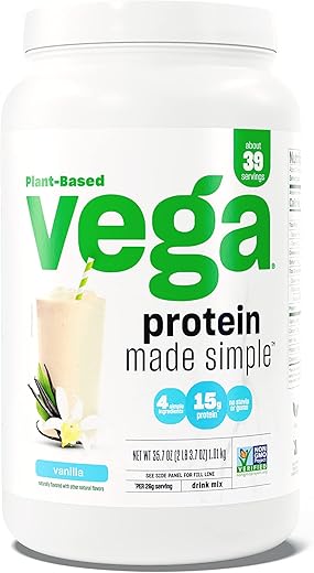 Vega Vanilla Plant-Based Protein Powder, 2.2 lbs