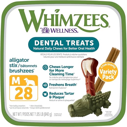 Whimzees Variety Box: Natural Dental Chews For Dogs