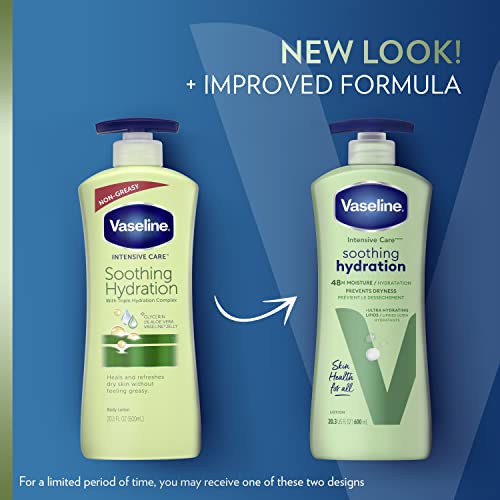 Vaseline Intensive Care Body Lotion for Dry Skin, 20.3 oz, Pack of 3 - Image 3