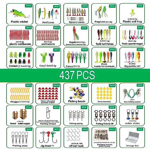 VAYTOP 437/243Pcs Fishing Lures Kit for Freshwater - Image 2