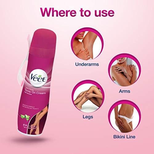 Veet Spray On Hair Removal Cream, 5-Pack - Image 4
