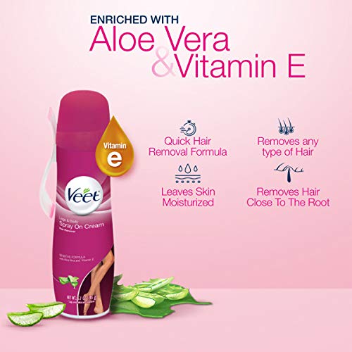 Veet Spray On Hair Removal Cream, 5-Pack - Image 2