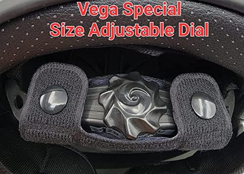 VEGA Warrior Motorcycle Half Helmet With Sunshield 2XL - Image 3