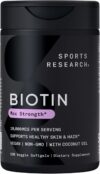 Sports Research Vegan Biotin 10,000mcg With Coconut Oil