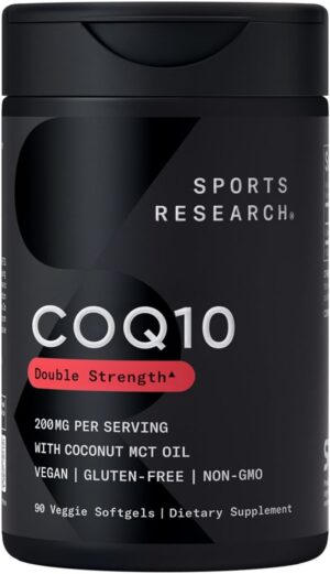 Sports Research Vegan CoQ10 200mg With Coconut Oil