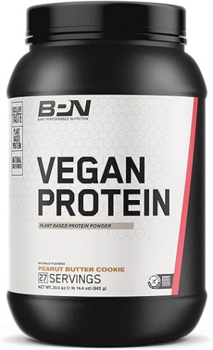 BARE PERFORMANCE NUTRITION Vegan Protein, Naturally Sweetened, Peanut Butter