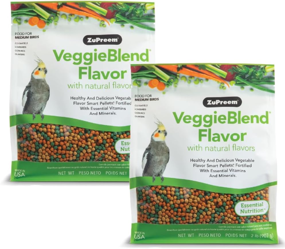 ZuPreem VeggieBlend Bird Pellets For Small Birds (2 lb Pack of 2)