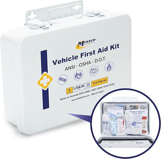 MFASCO Vehicle First Aid Kit - DOT Compliant