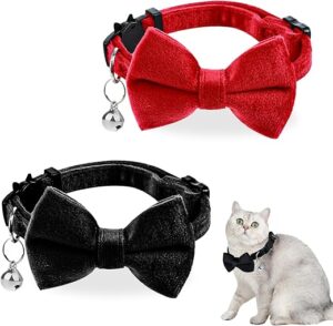Abeillo Velvet Cat Collar With Bell