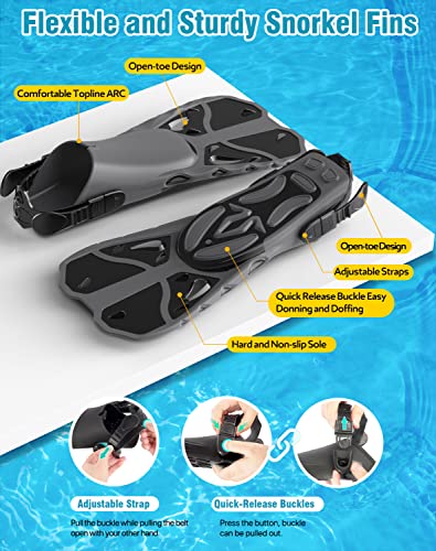 Vengreedo Adult Snorkel Set With Fins - Image 4