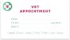 Andaz Press Veterinarian Appointment Business Cards, Bulk 100