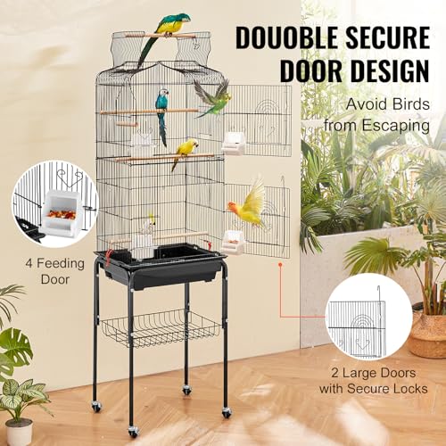VEVOR Large Parrot Bird Cage With Stand - Image 4