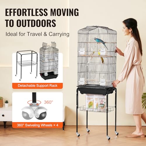 VEVOR Large Parrot Bird Cage With Stand - Image 5