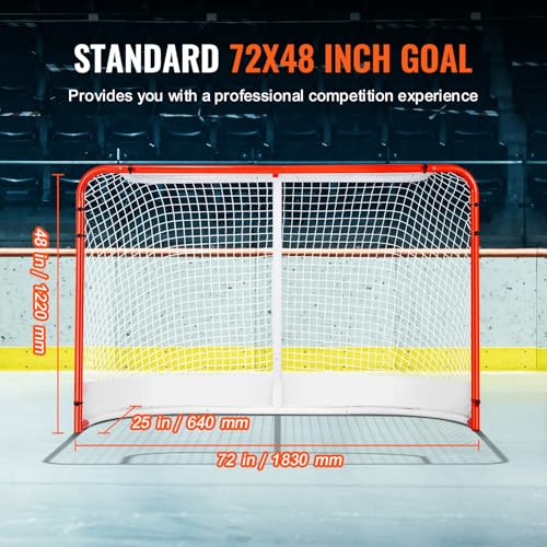 VEVOR Street Hockey Net, Indoor Outdoor Steel Goal - Image 3