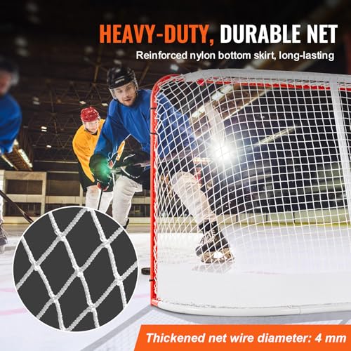 VEVOR Street Hockey Net, Indoor Outdoor Steel Goal - Image 4