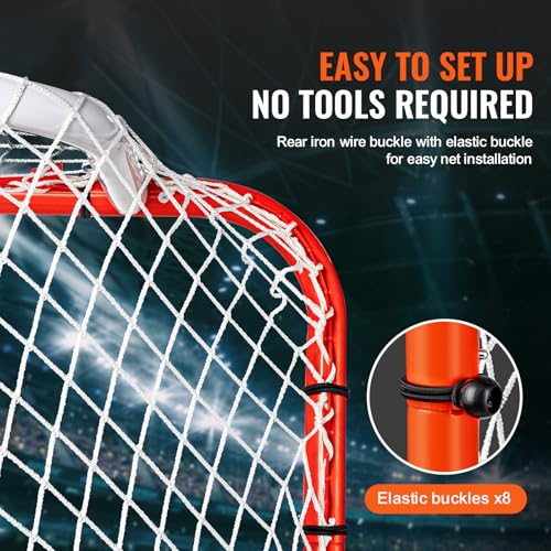 VEVOR Street Hockey Net, Indoor Outdoor Steel Goal - Image 5