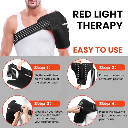 Viconor Red Light Therapy Heated Shoulder Wrap - Image 5