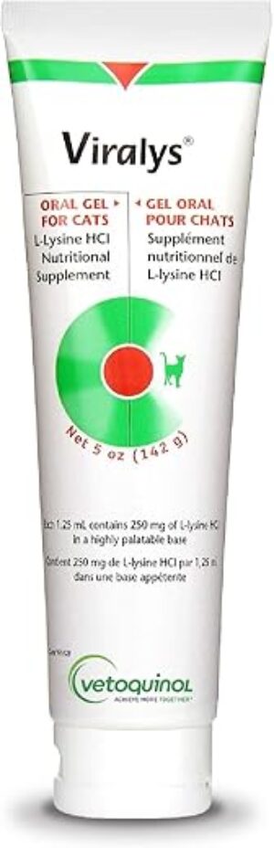 Vetoquinol Viralys Gel L-Lysine Supplement For Cats