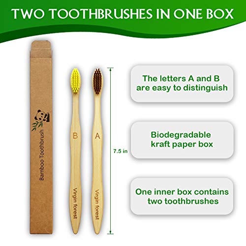 Virgin Forest Bamboo Toothbrush Set, Soft Bristle, Eco-Friendly - Image 5
