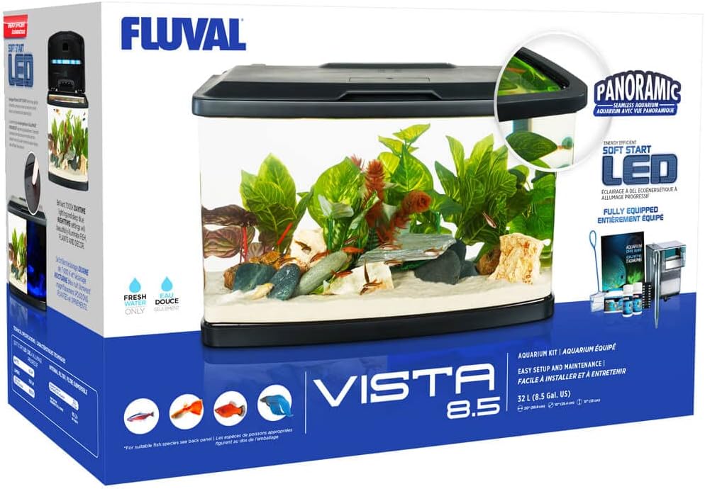 Fluval Vista Freshwater Aquarium Kit, 8.5 Gallon