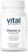 Vital Nutrients Vitamin A 7500mcg Supplement, 100 Capsules
