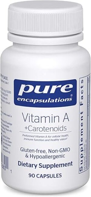 Pure Encapsulations Vitamin A + Carotenoids Supplement, 90 Capsules