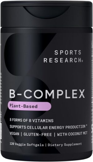 Sports Research Vitamin B-Complex Plant-Based Softgels