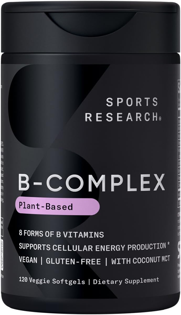 Sports Research Vitamin B-Complex Plant-Based Softgels
