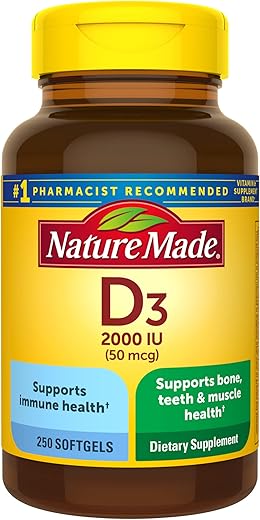 Nature Made Vitamin D3 2000 IU Dietary Supplement