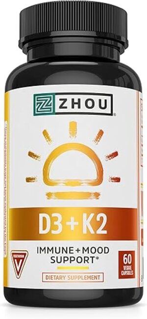 ZHOU Vitamin D3 K2 Bone Health Formula