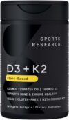 Sports Research Vitamin D3 + K2 With MCT Oil Softgels