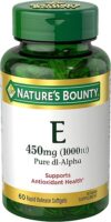 Nature’s Bounty Vitamin E 1000 IU Softgels, 60 Ct