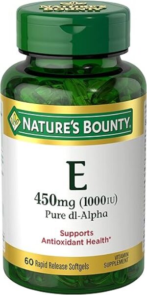 Nature’s Bounty Vitamin E 1000 IU Softgels, 60 Ct