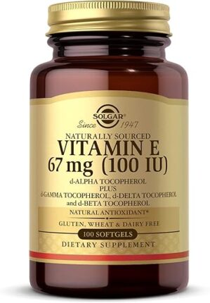 SOLGAR Vitamin E 67 Mg, 100 Softgels